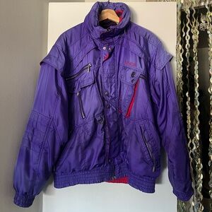 Vintage retro purple ski coat in perfect condition size large branded frontline